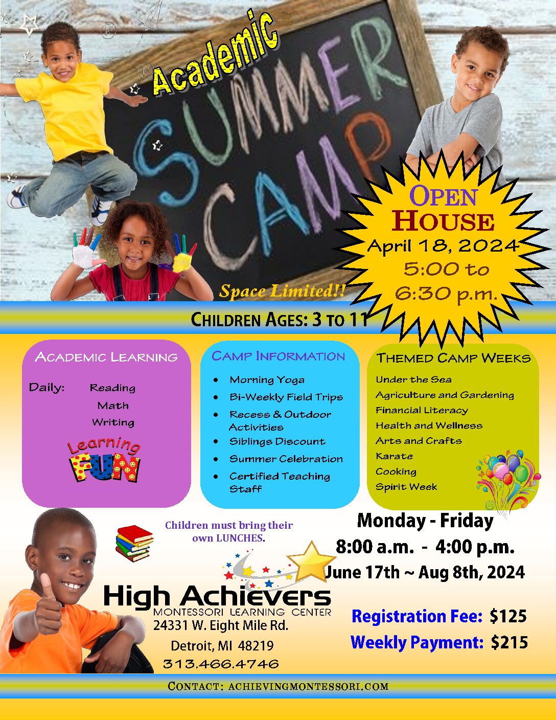 Open House Flyer 2024 Summer Camp (1)